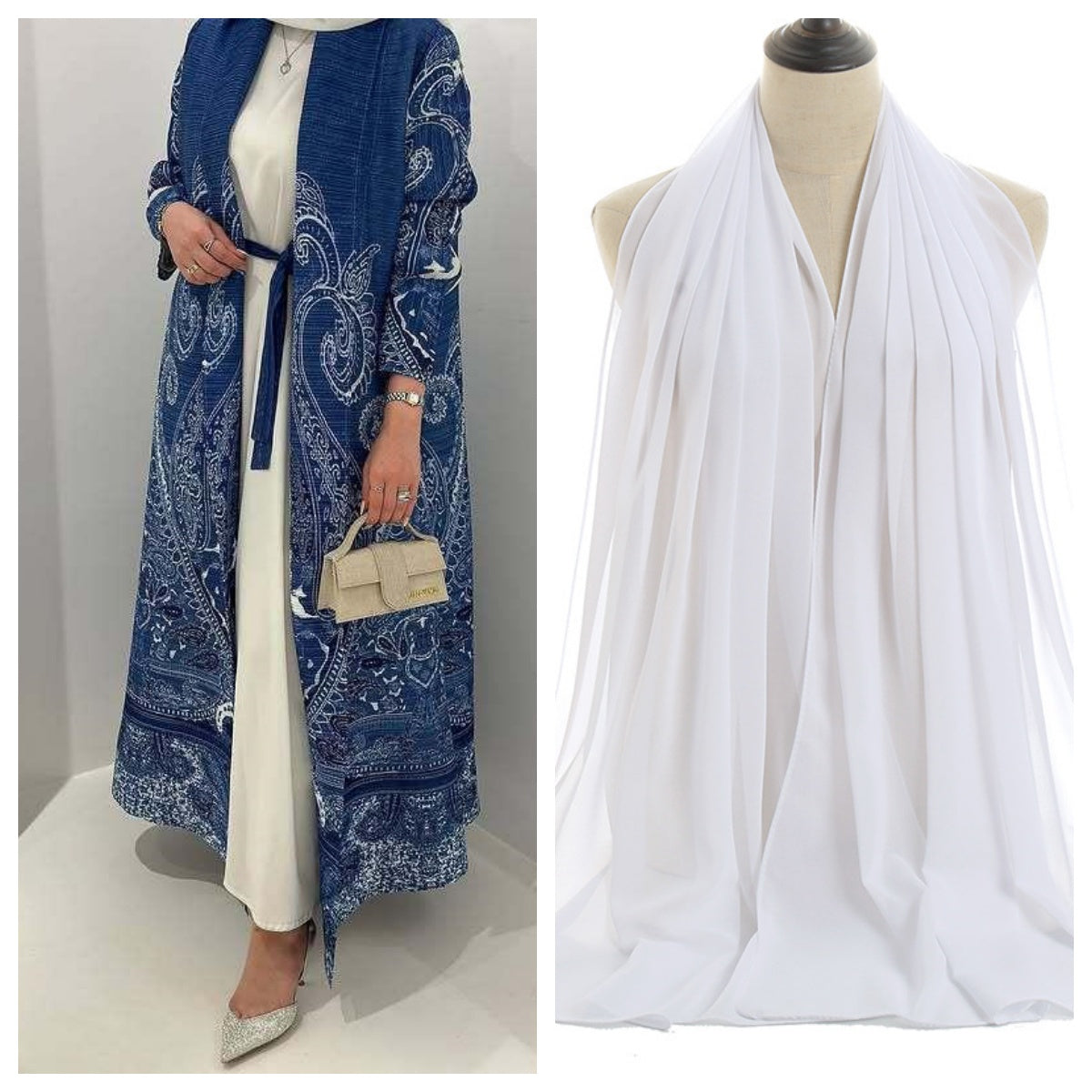 Pleated Column Abaya - product view 8