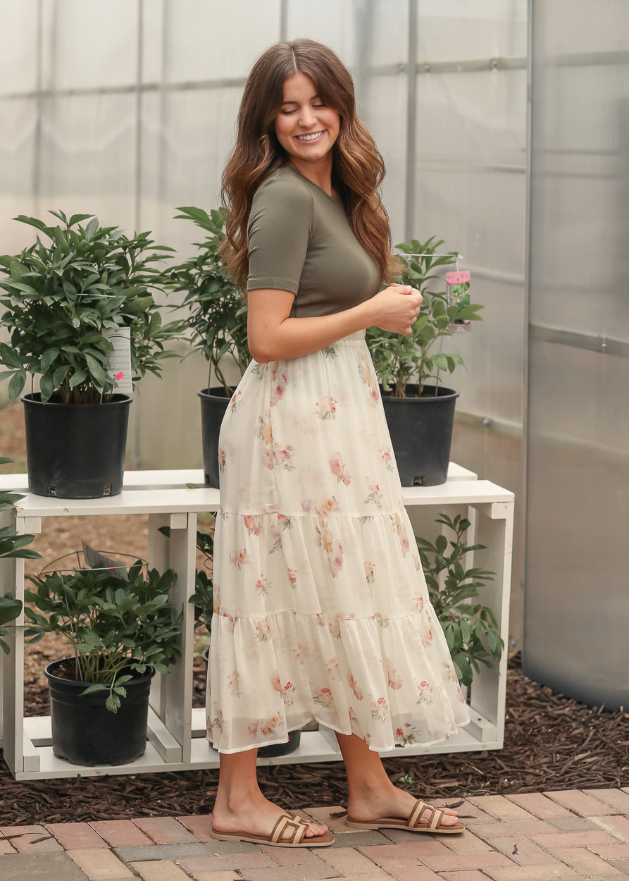 Helena tiered maxi skirt alternate product view