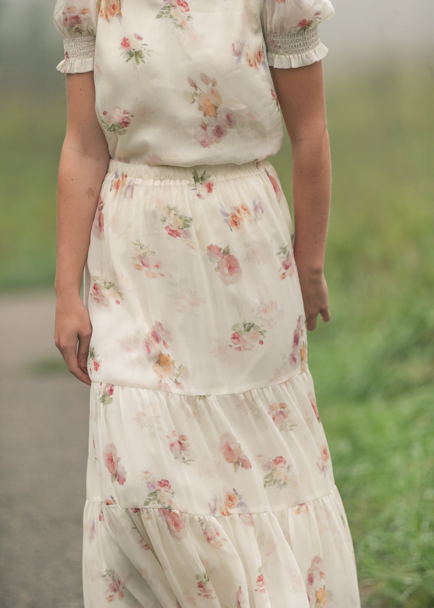 Helena maxi skirt with comfortable elastic waist