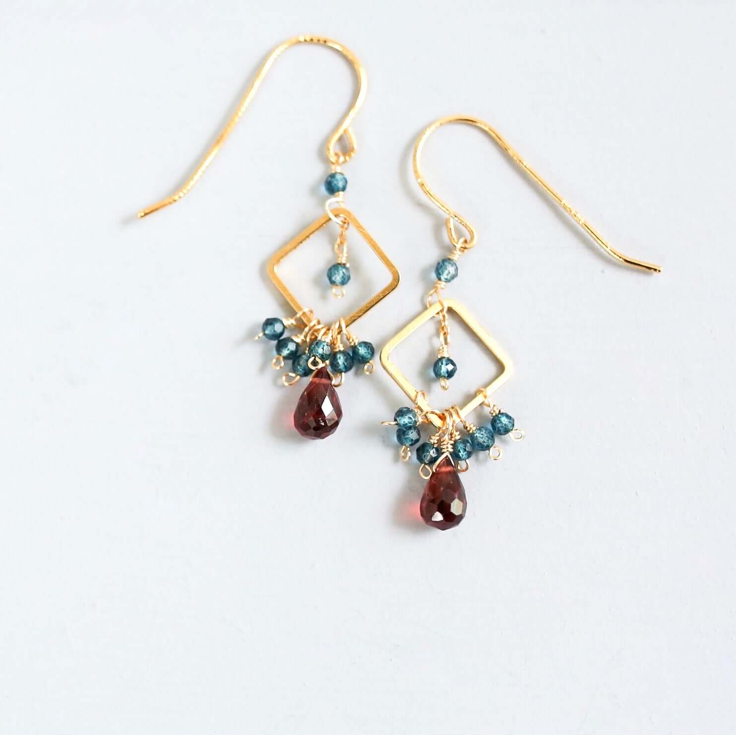Pixy gemstone drop earrings image 5