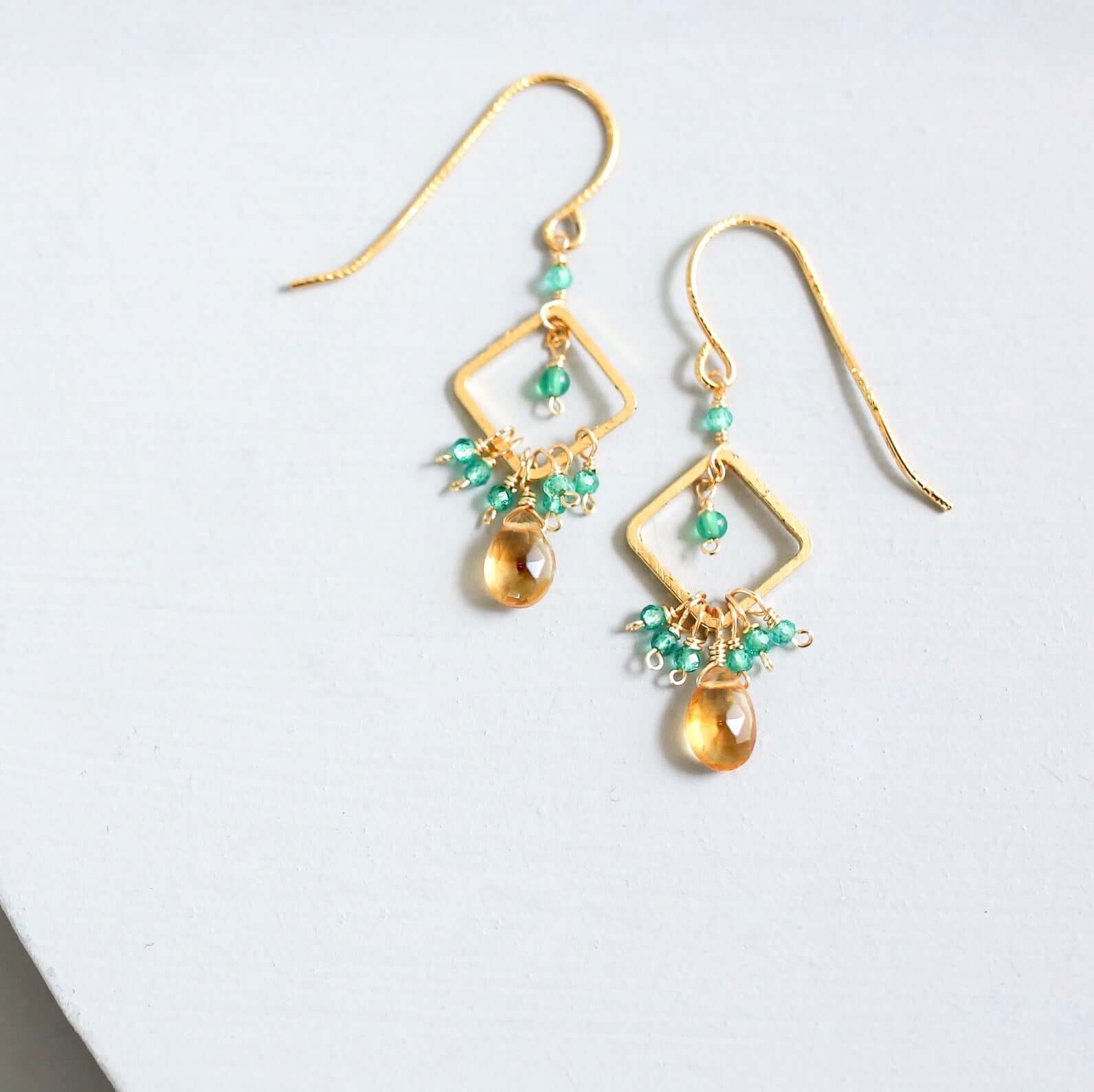Pixy gemstone drop earrings image 7