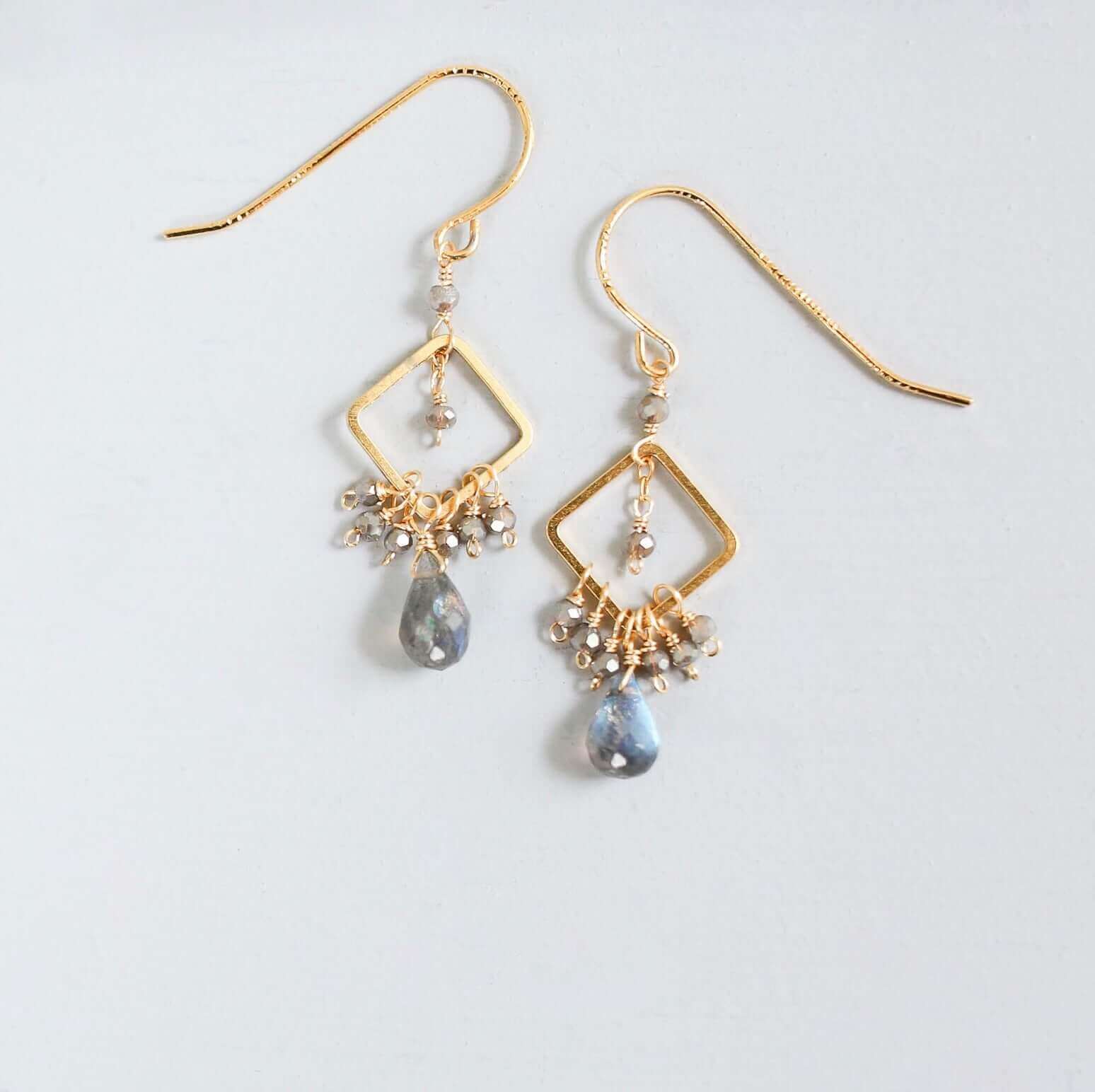 Pixy gemstone drop earrings image 3