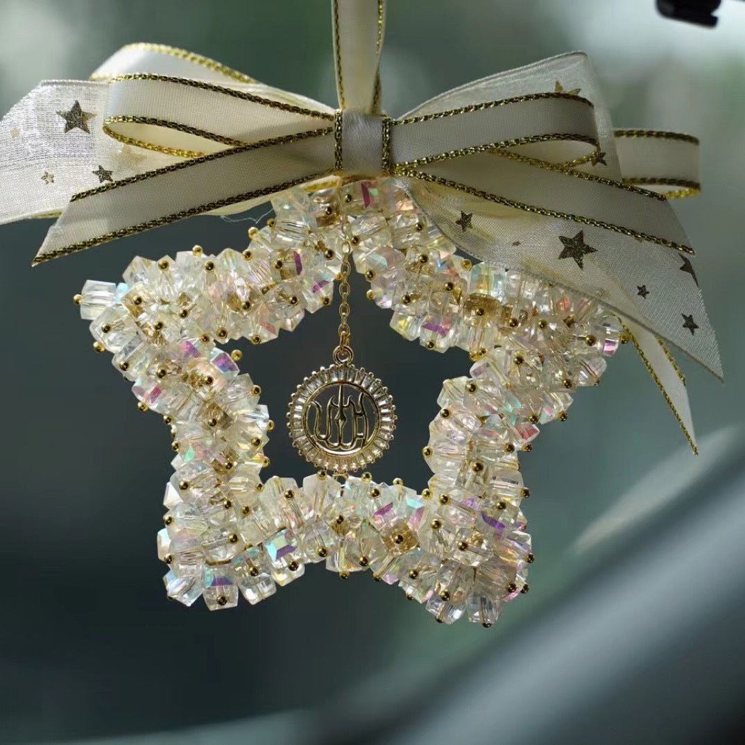 Crystal star and moon hanging ornament alternate view 2