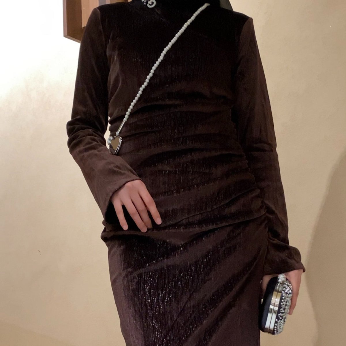 Shimmer velvet gown product photo 12