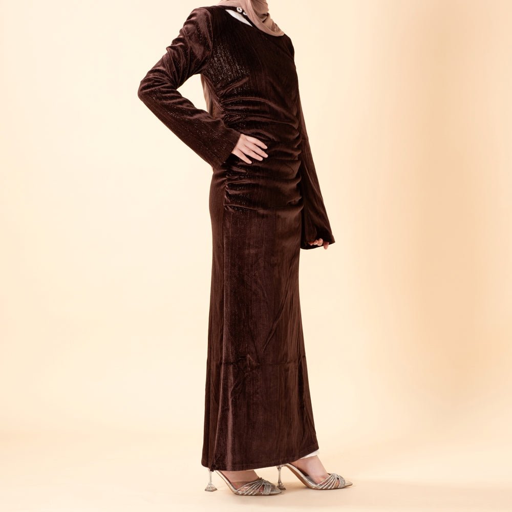 Shimmer velvet gown product photo 16