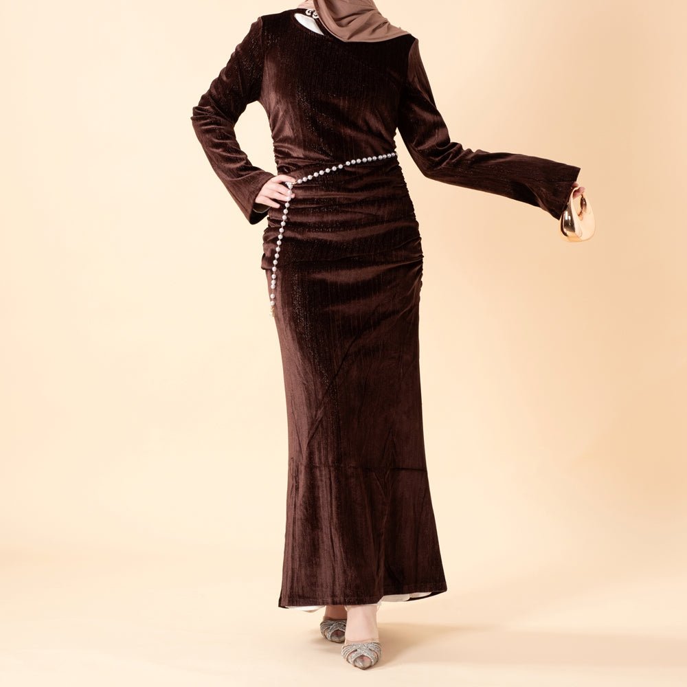 Velvet evening gown alternate view 3