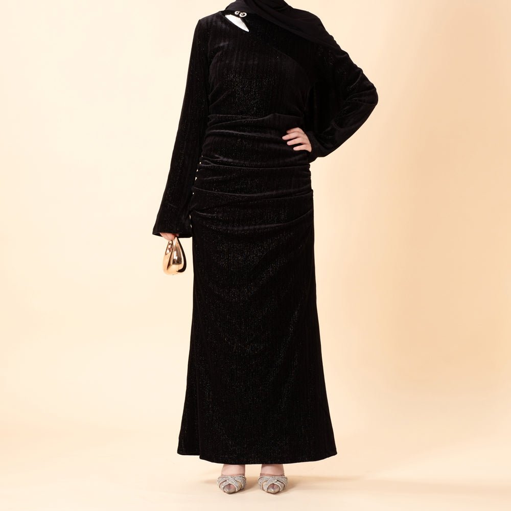 Velvet evening gown alternate view 4