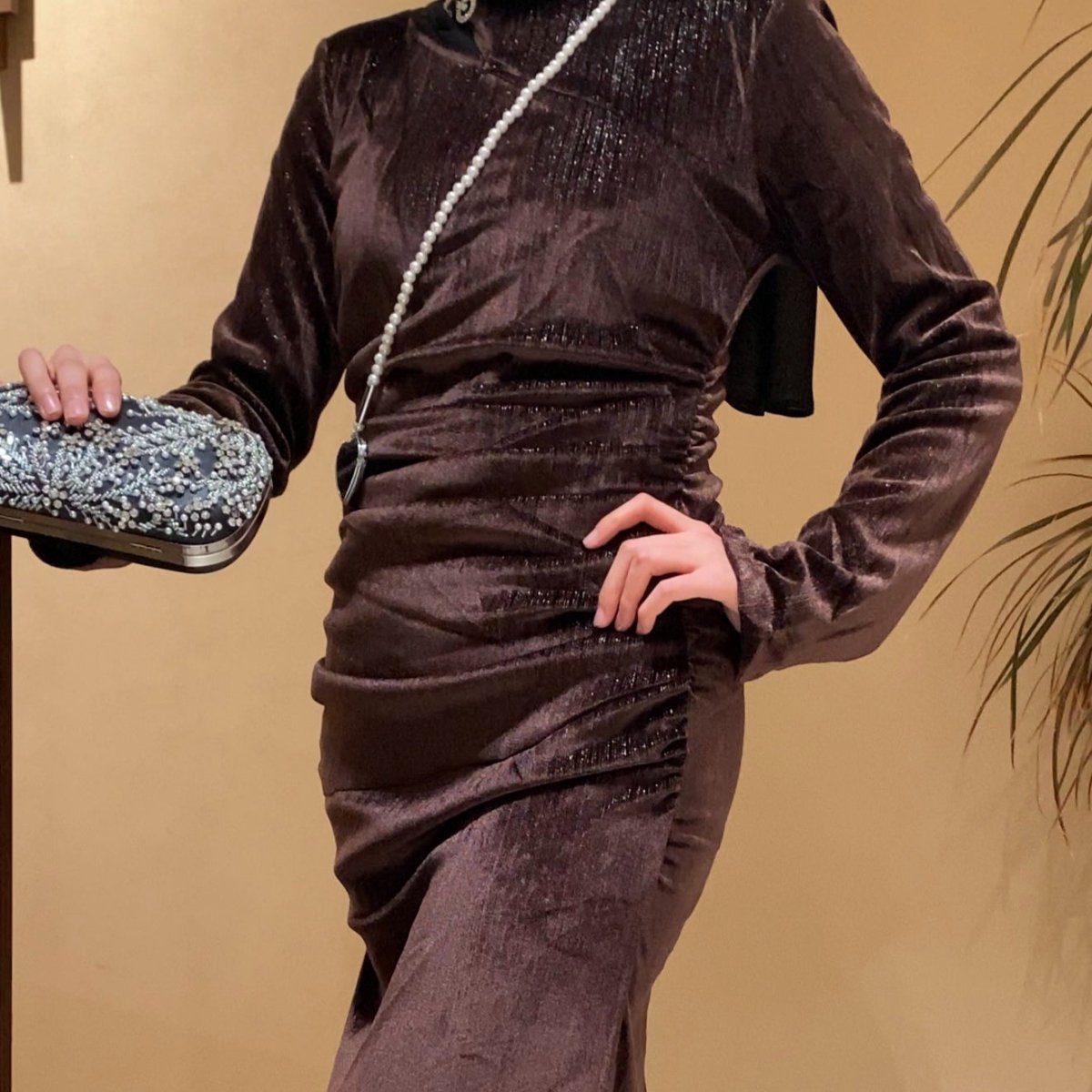 Shimmer velvet gown product photo 20