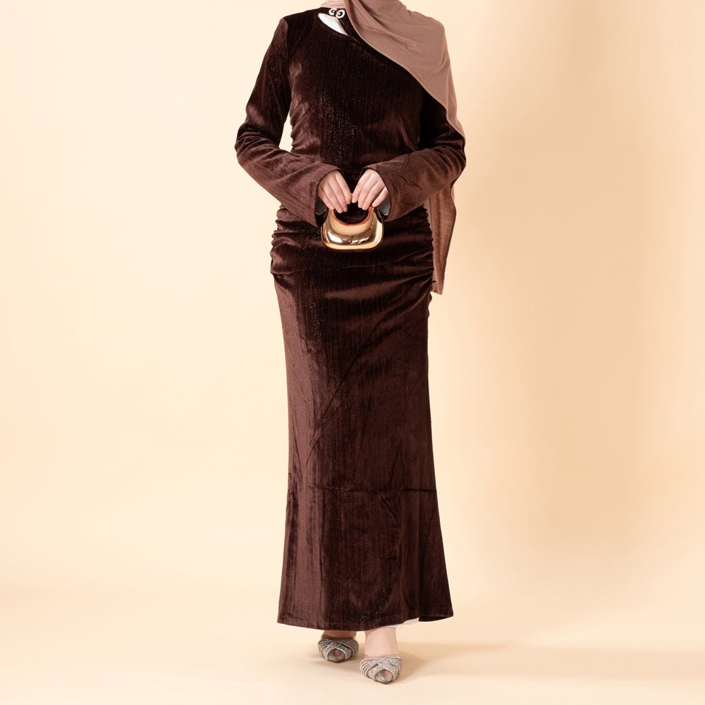 Shimmer velvet gown product photo 15