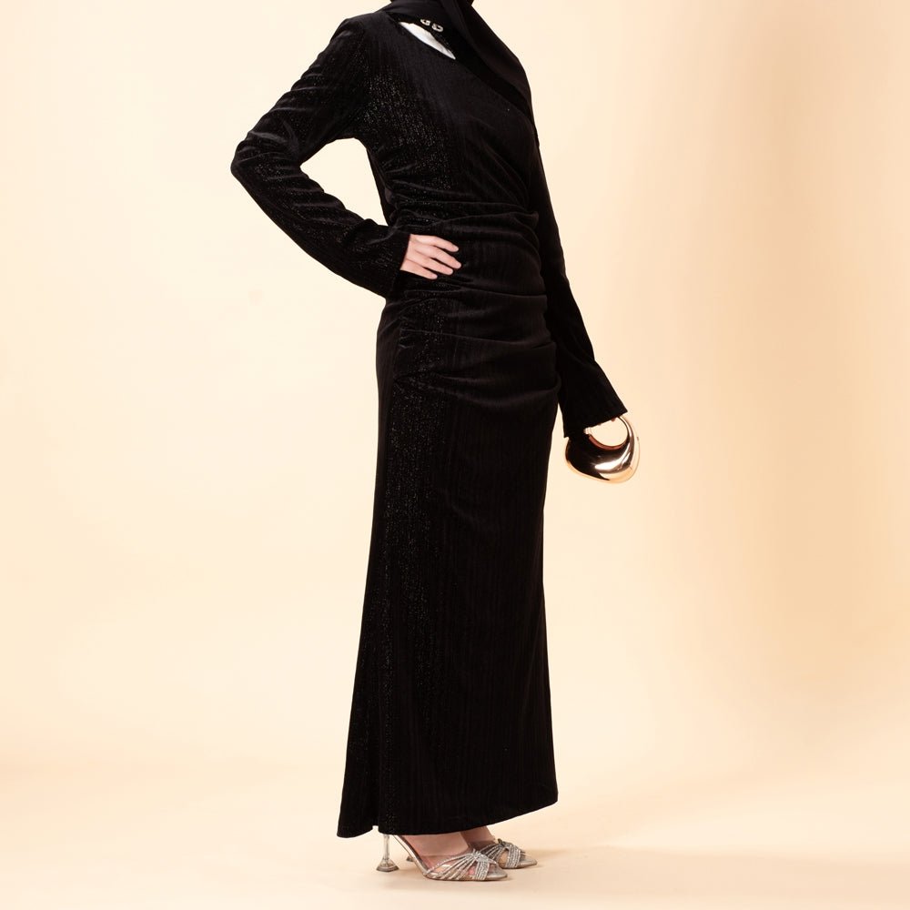 Shimmer velvet gown product photo 11