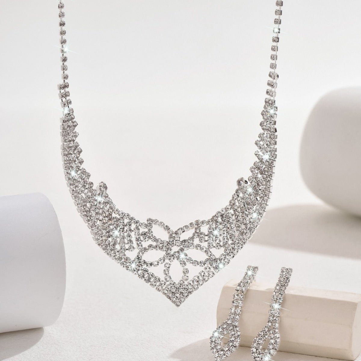 Rhinestone jewelry trio image 6