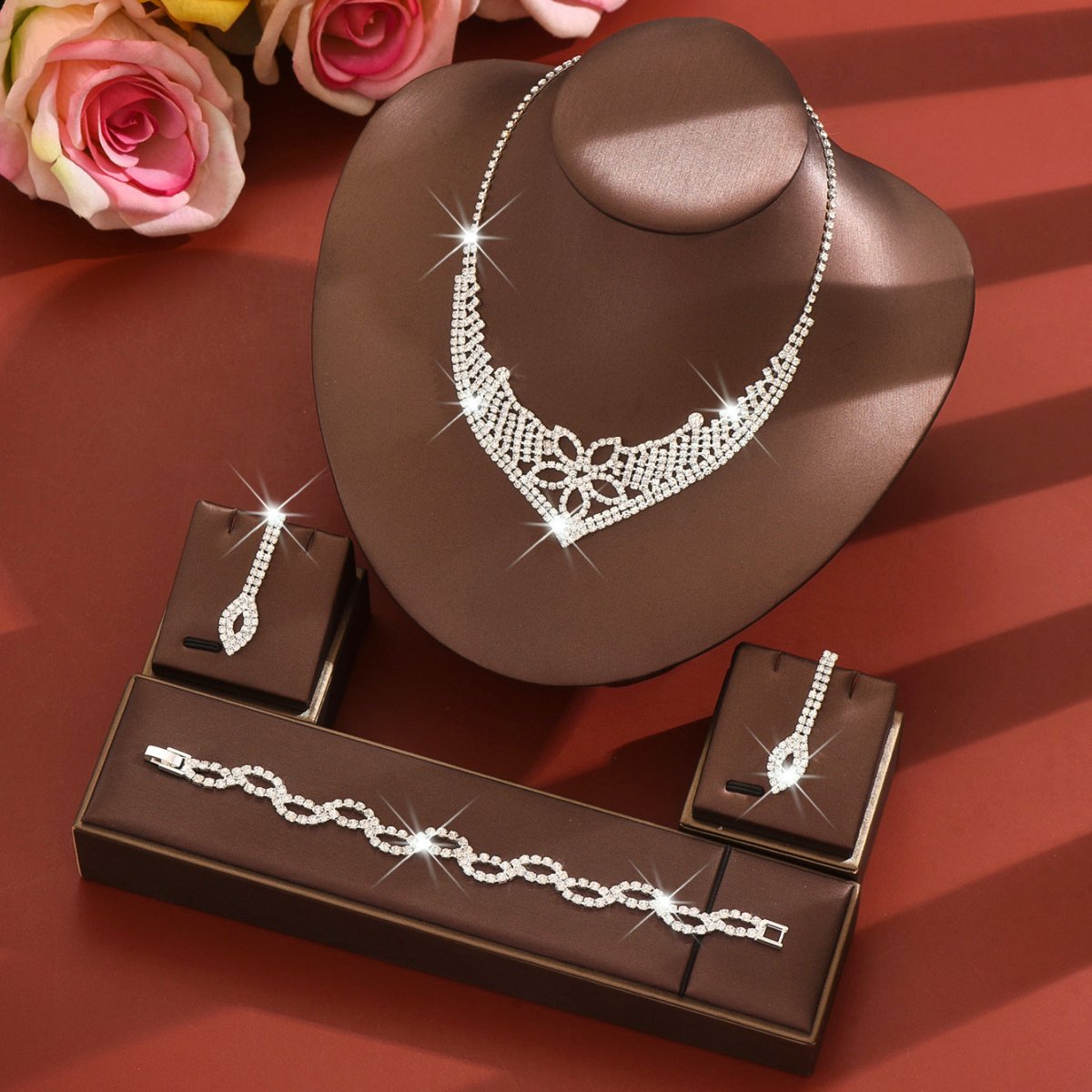 Rhinestone jewelry trio image 2