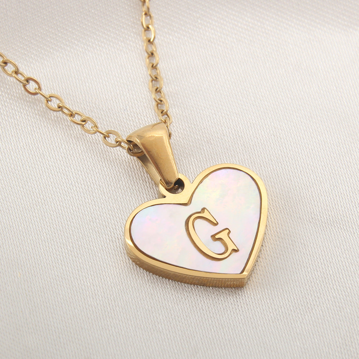 Initial Heart Pendant Necklace — product view 16
