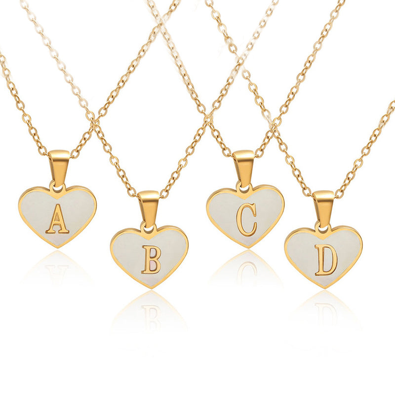 Initial Heart Pendant Necklace — product view 6