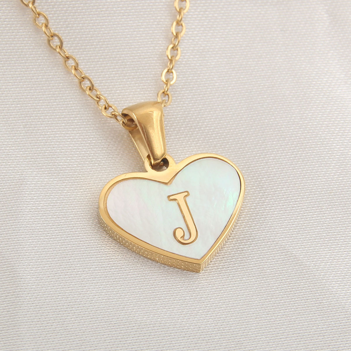 Initial Heart Pendant Necklace — product view 18