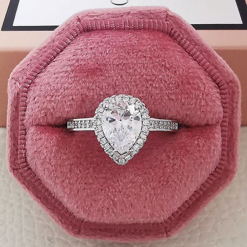 Cubic Zirconia T-Stone Ring — product view 6