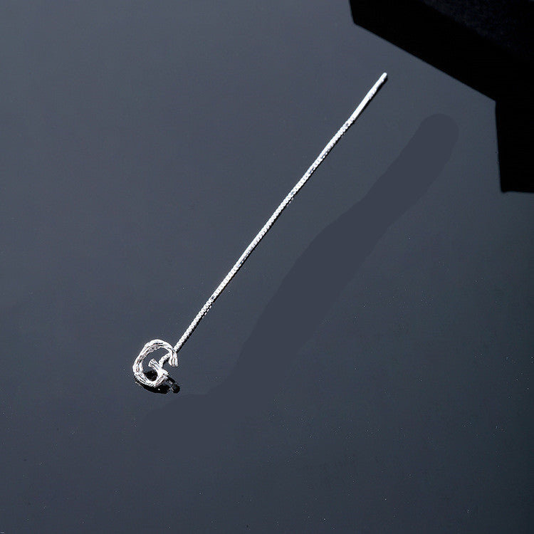Sterling Silver Initial Drop Earrings — product view 17