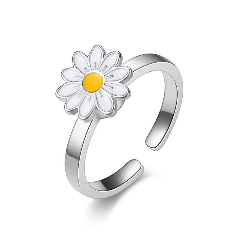 Rotating Floral Statement Ring — product view 6