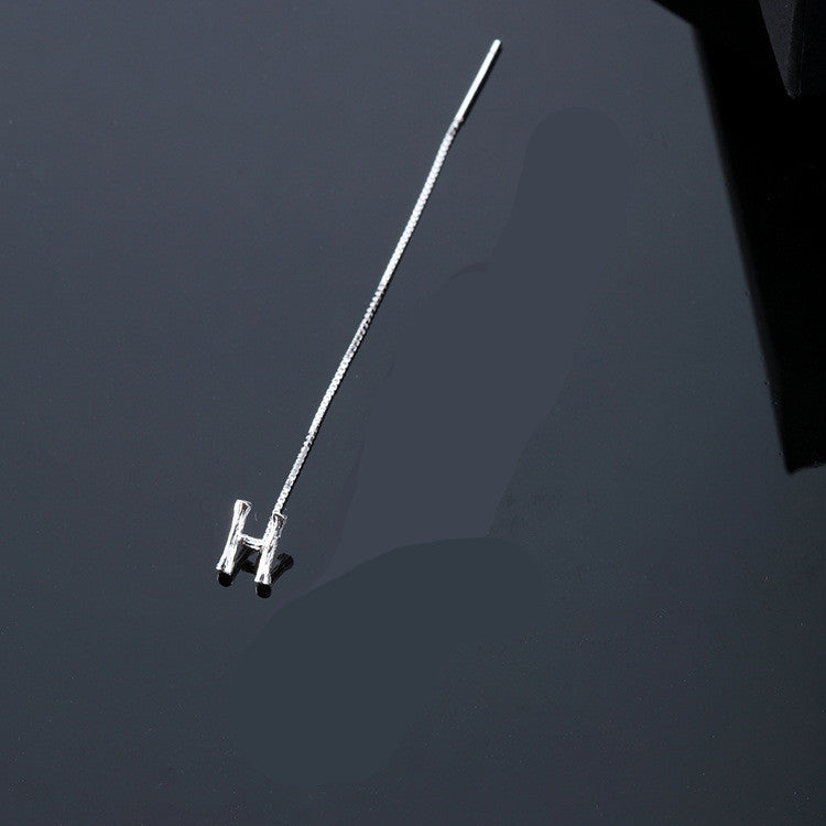 Sterling Silver Initial Drop Earrings — product view 18