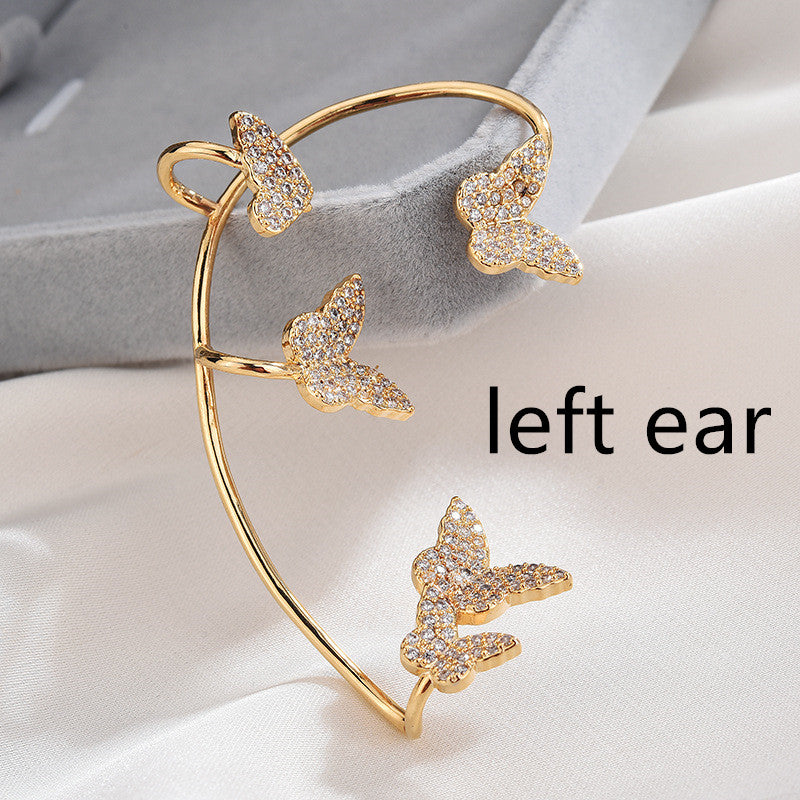 Crystal Butterfly Ear Clip — product view 6