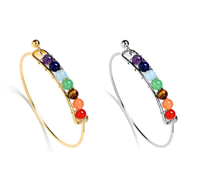 Multicolor Stone Bead Bracelet — product view 1