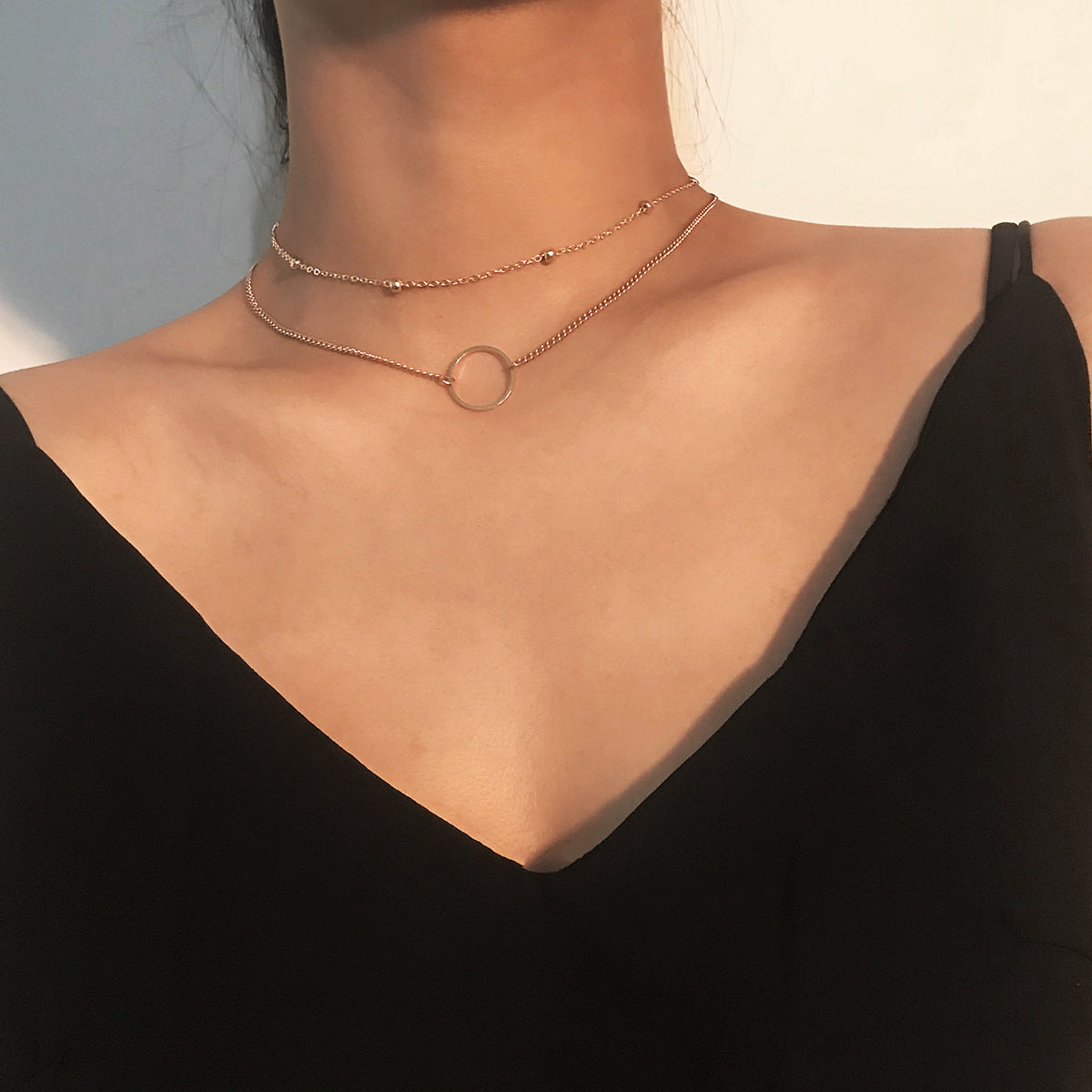 Modern Double-Layer Choker — product view 1