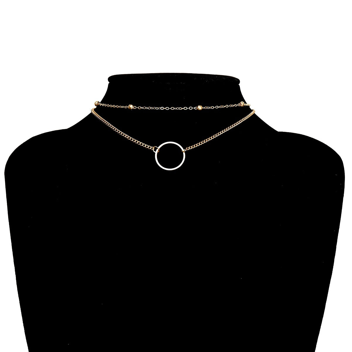 Modern Double-Layer Choker — product view 2