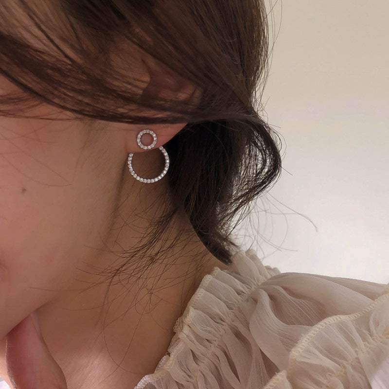 Pavé Circle Stud Earrings — product view 4
