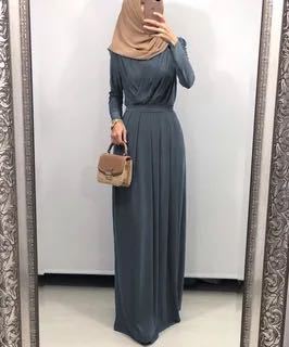 Draped V-Neck Maxi Abaya - product view 3