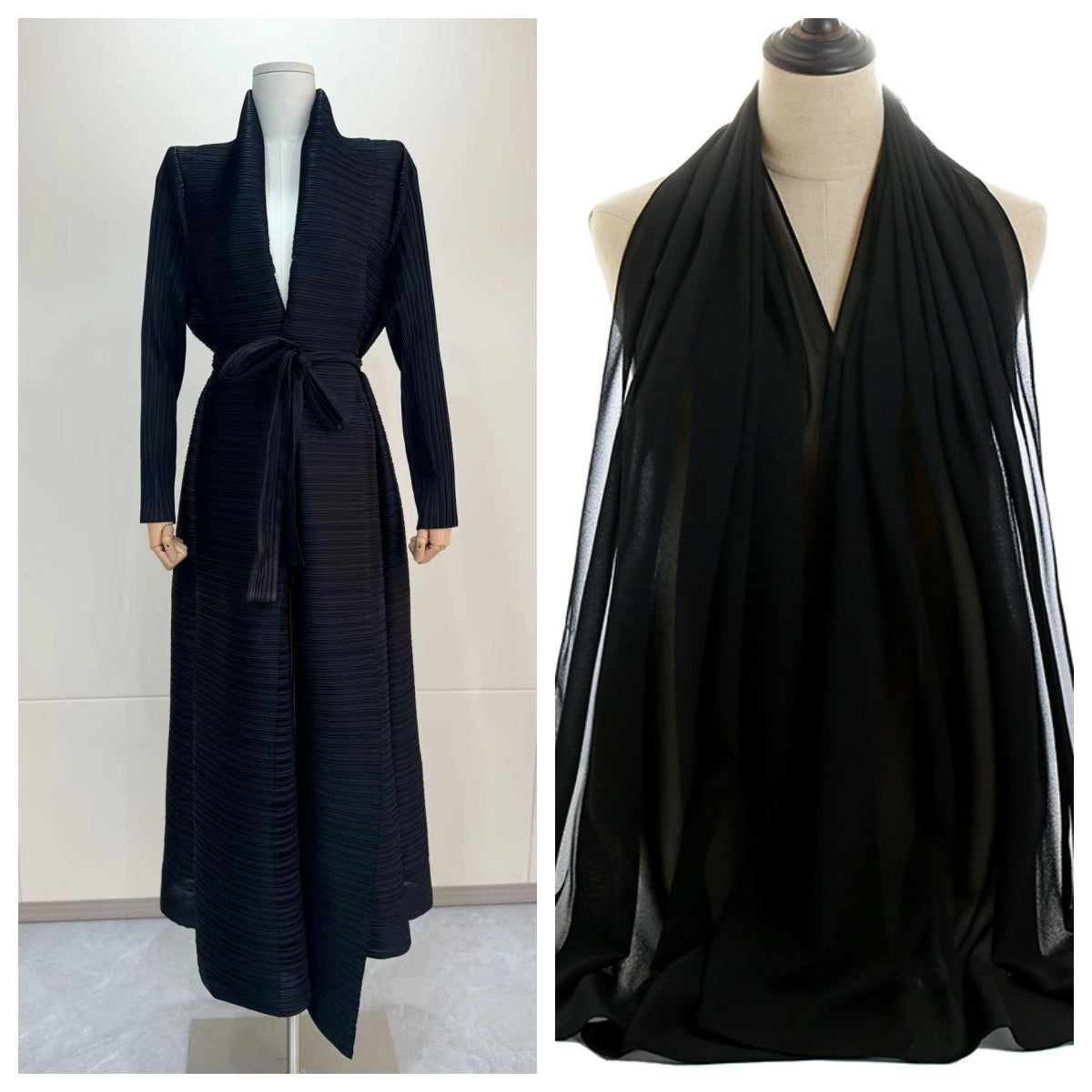 Pleated Column Abaya - product view 13