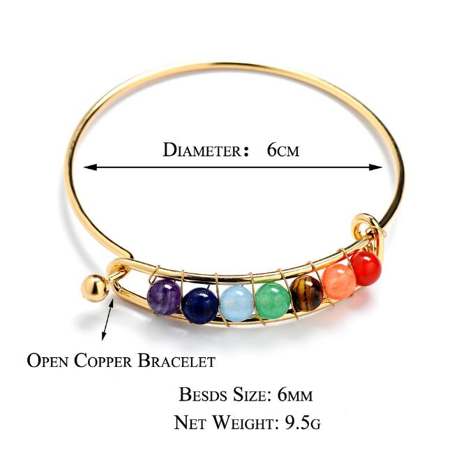 Multicolor Stone Bead Bracelet — product view 3