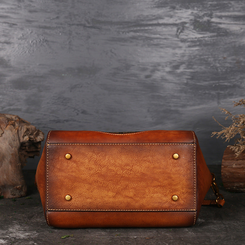 Embossed Leather Top-Handle Bag — product view 2
