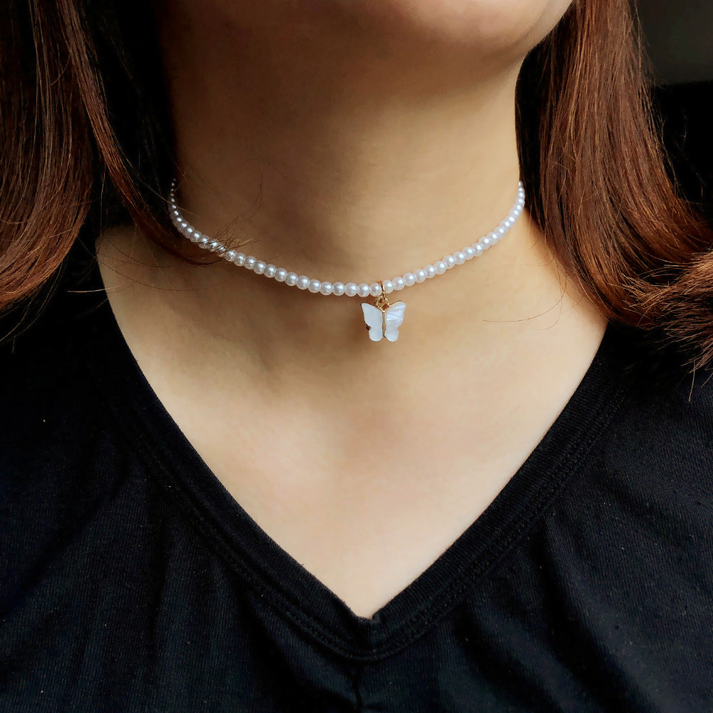 Bow Glass-Bead Choker — product view 3