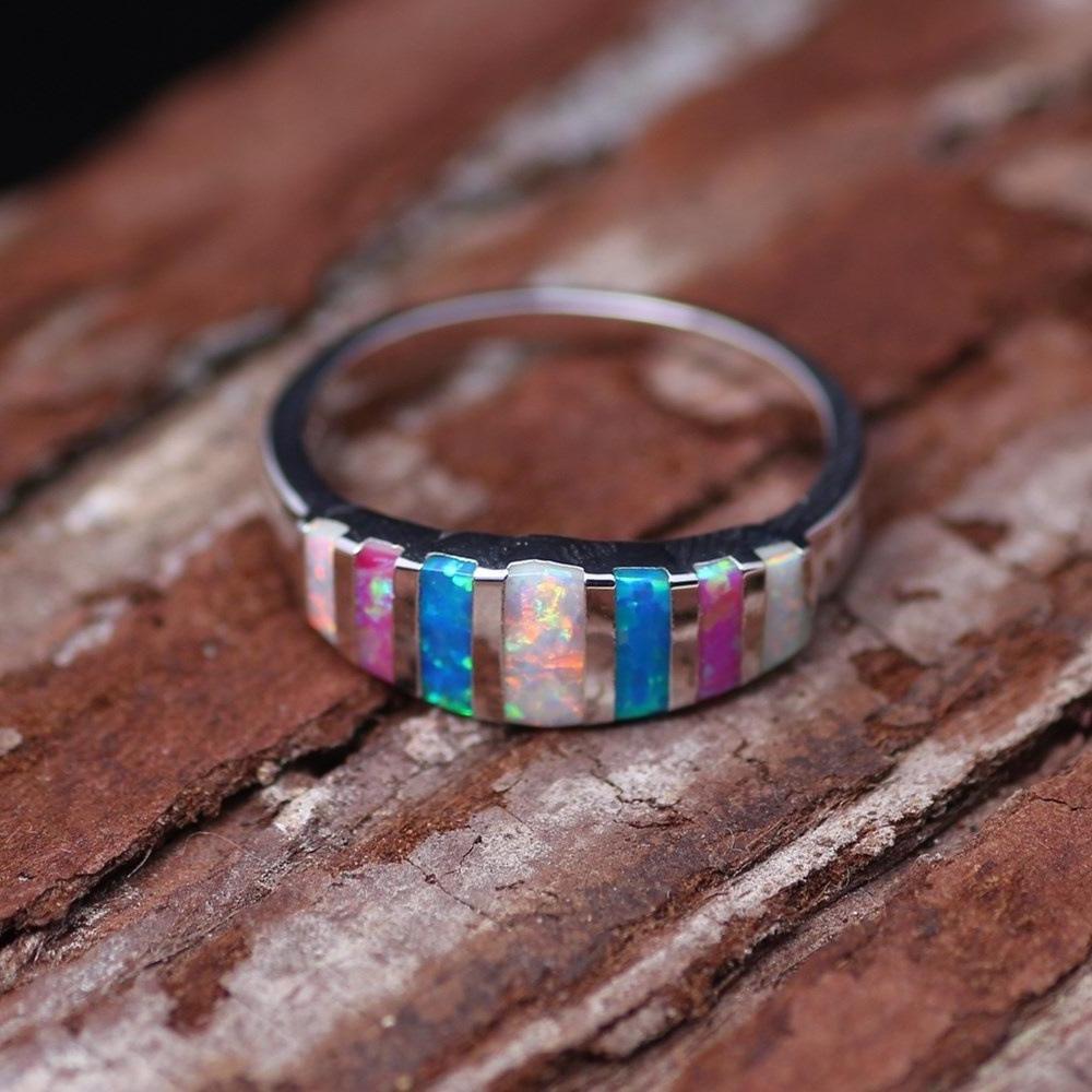 Sky Blue Zircon Slim Ring — product view 3