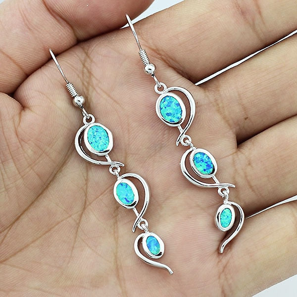 Blue Flame Drop Earrings — product view 1