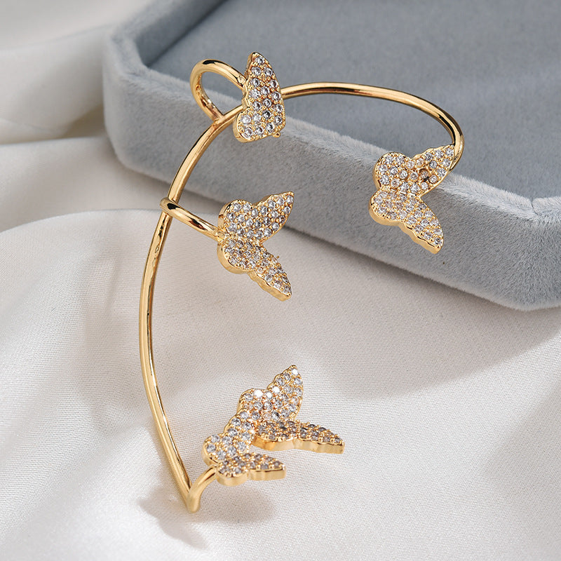 Crystal Butterfly Ear Clip — product view 2