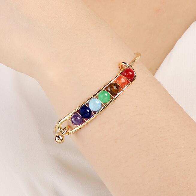 Multicolor Stone Bead Bracelet — product view 2