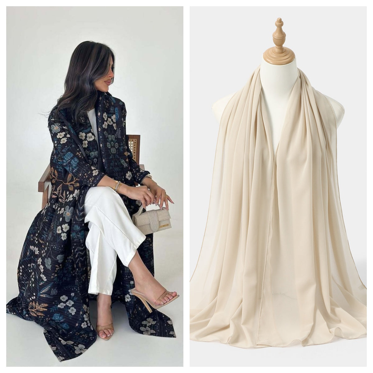 Pleated Column Abaya - product view 17