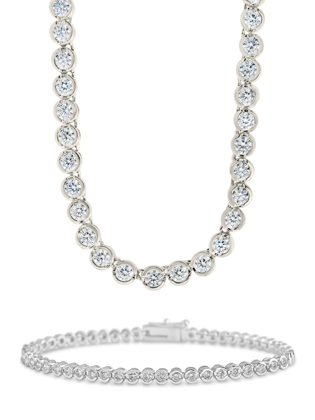 Helene bezel jewelry set detail view 4