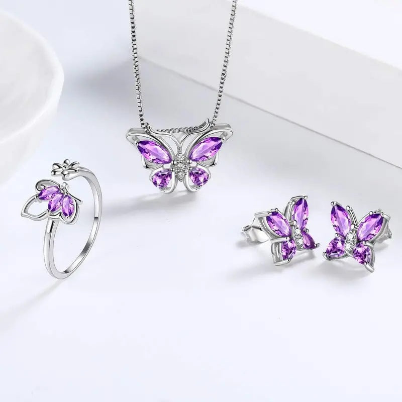 Butterfly Pave Ring and Bracelet - product view 1