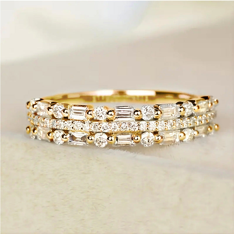 Zircon Triple-Band Ring — product view 4