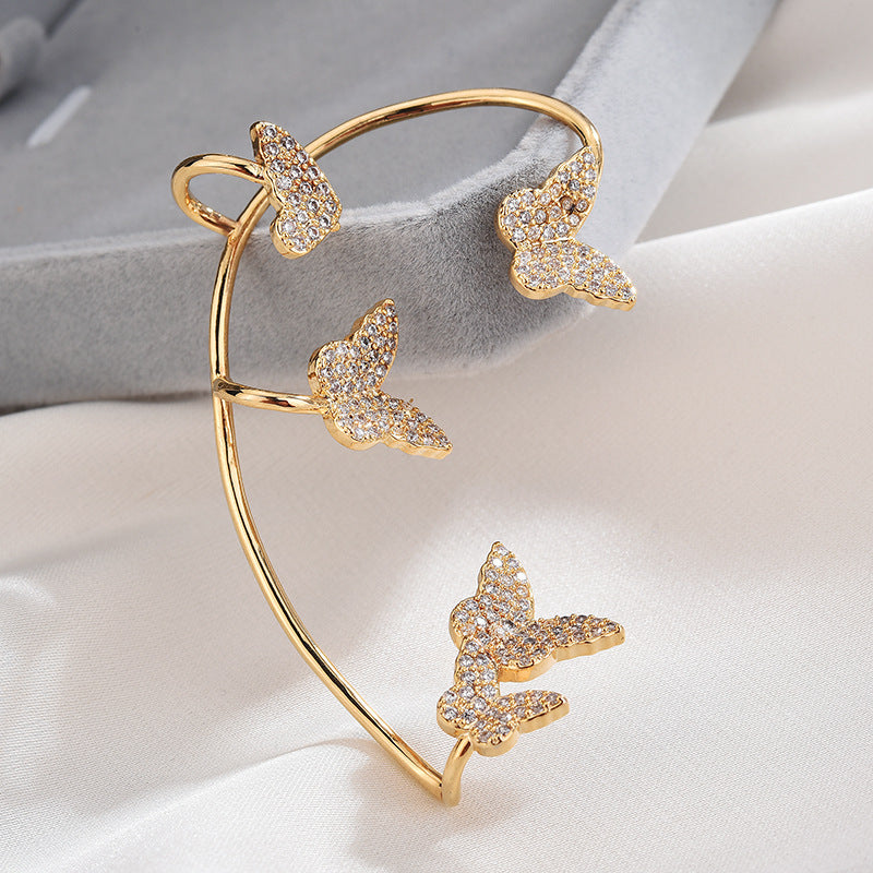 Crystal Butterfly Ear Clip — product view 1