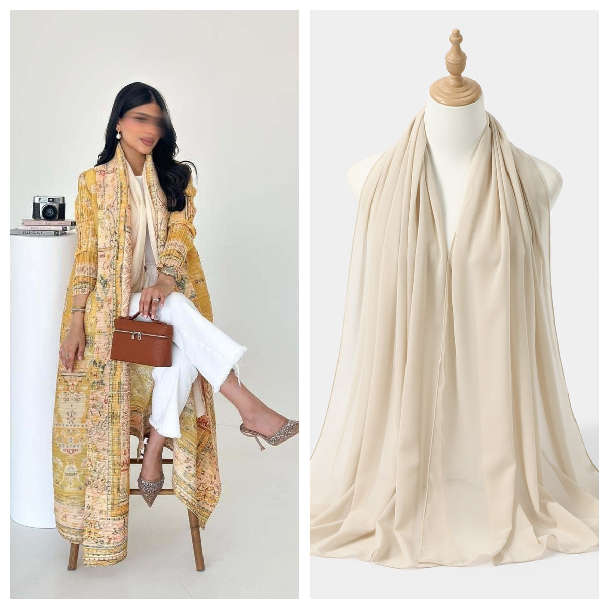 Pleated Column Abaya - product view 16