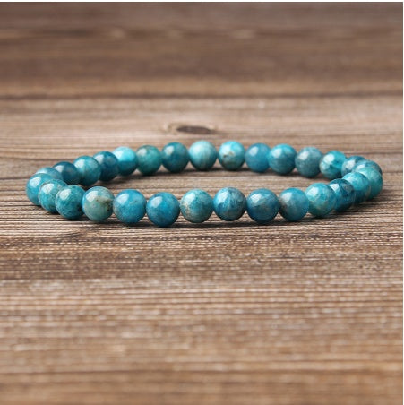 Blue Apatite Beaded Bracelet — product view 4