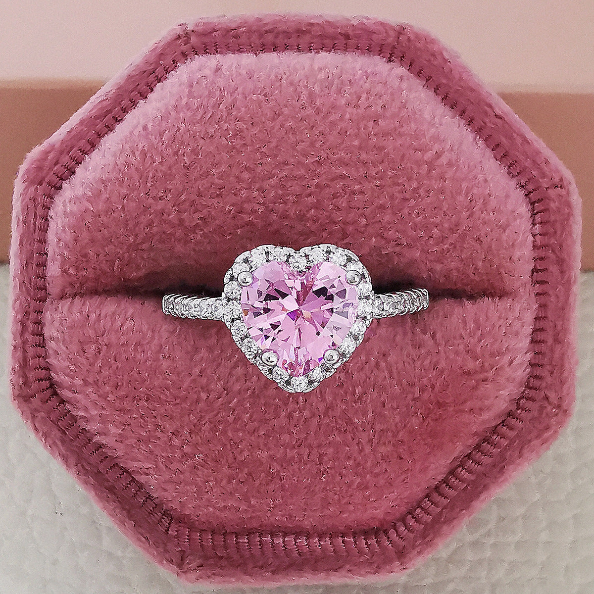 Cubic Zirconia T-Stone Ring — product view 5