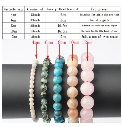 Blue Apatite Beaded Bracelet — product view 3