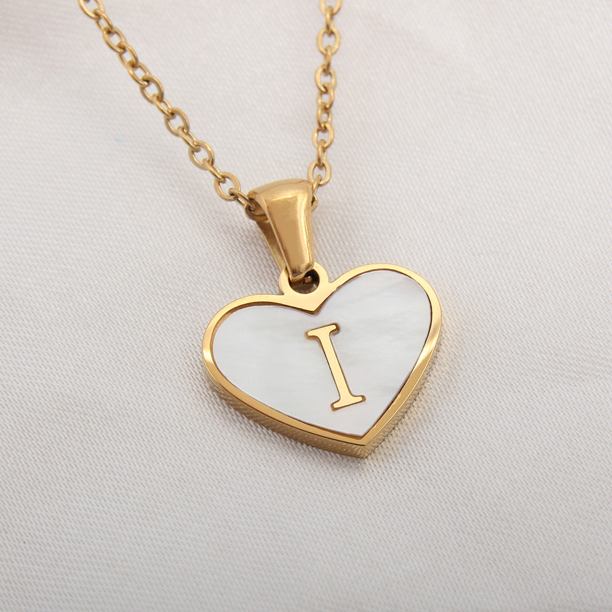 Initial Heart Pendant Necklace — product view 17