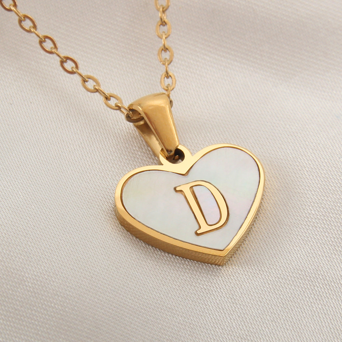 Initial Heart Pendant Necklace — product view 13