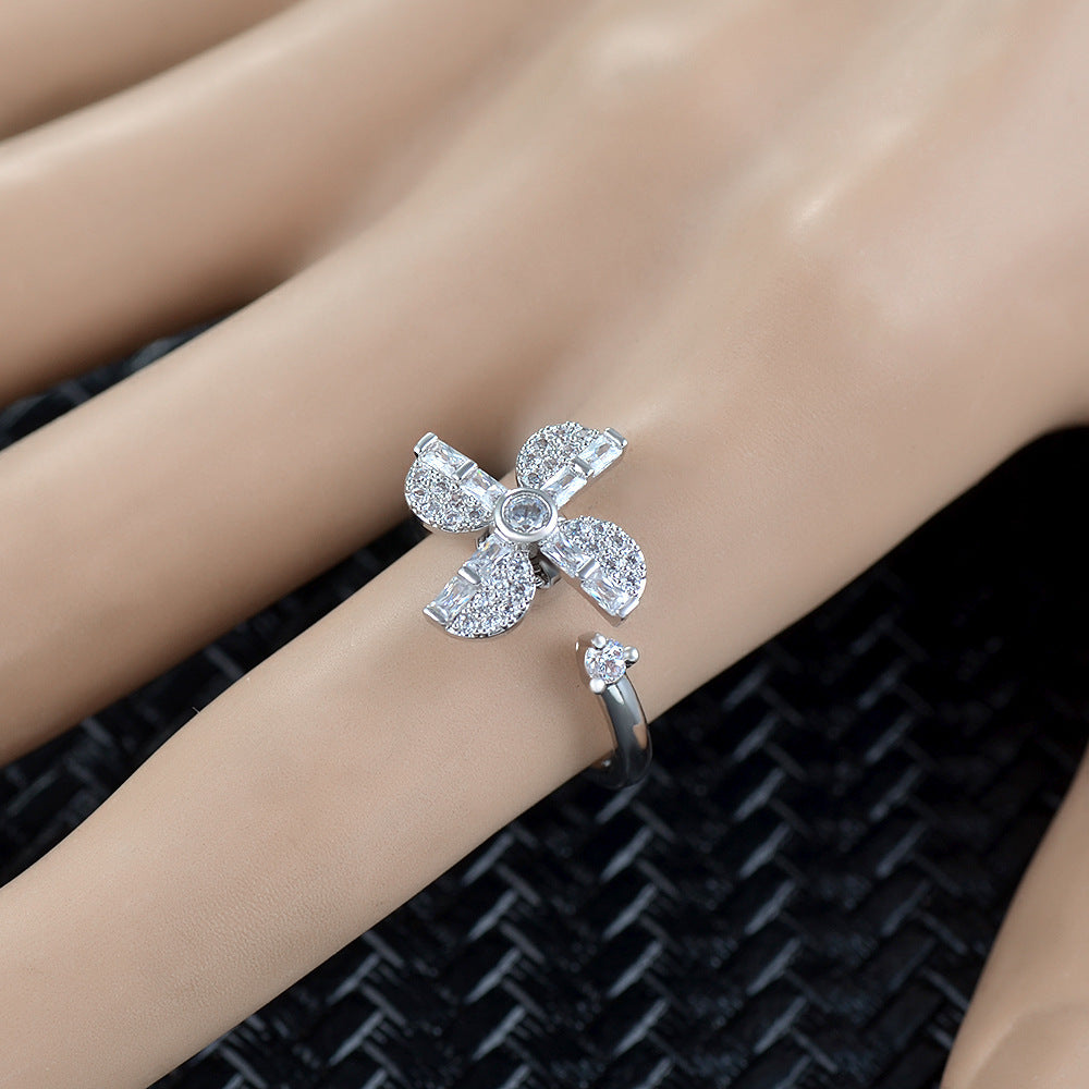 Rotating Motif Adjustable Ring — product view 1