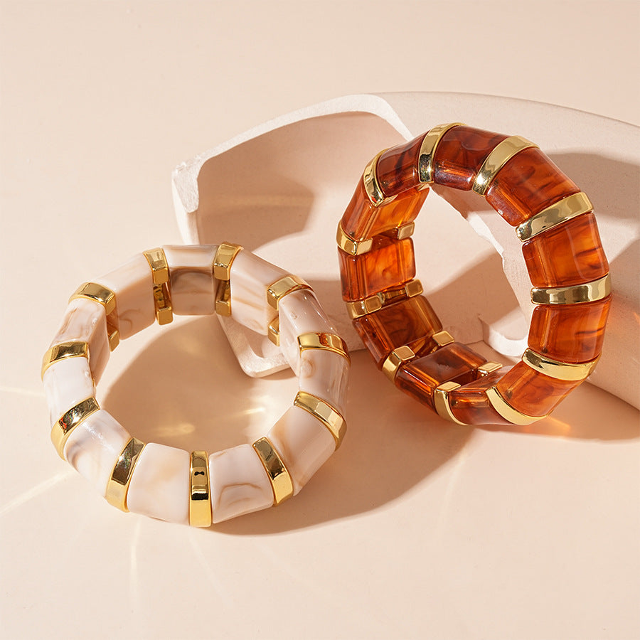 Marbled Acrylic Bangle - product view 3